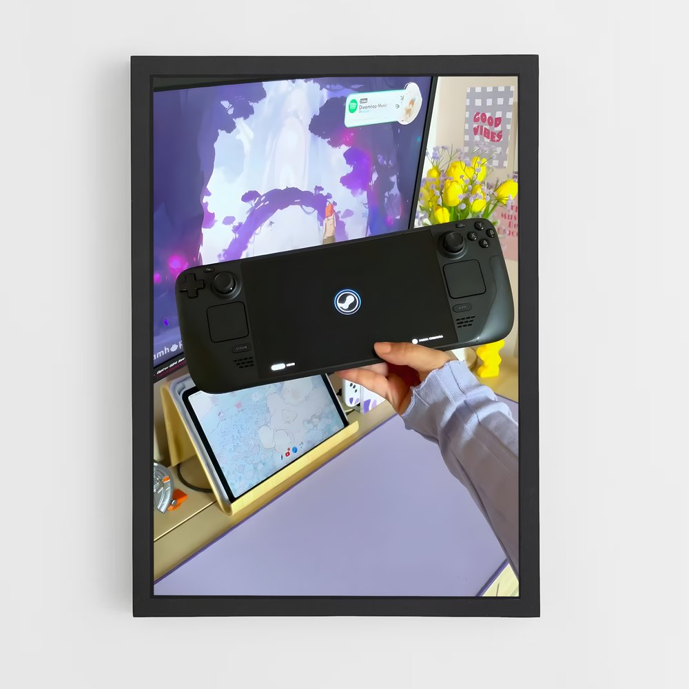 Poster Gamer en Action – affiche Consoles (vue 2)